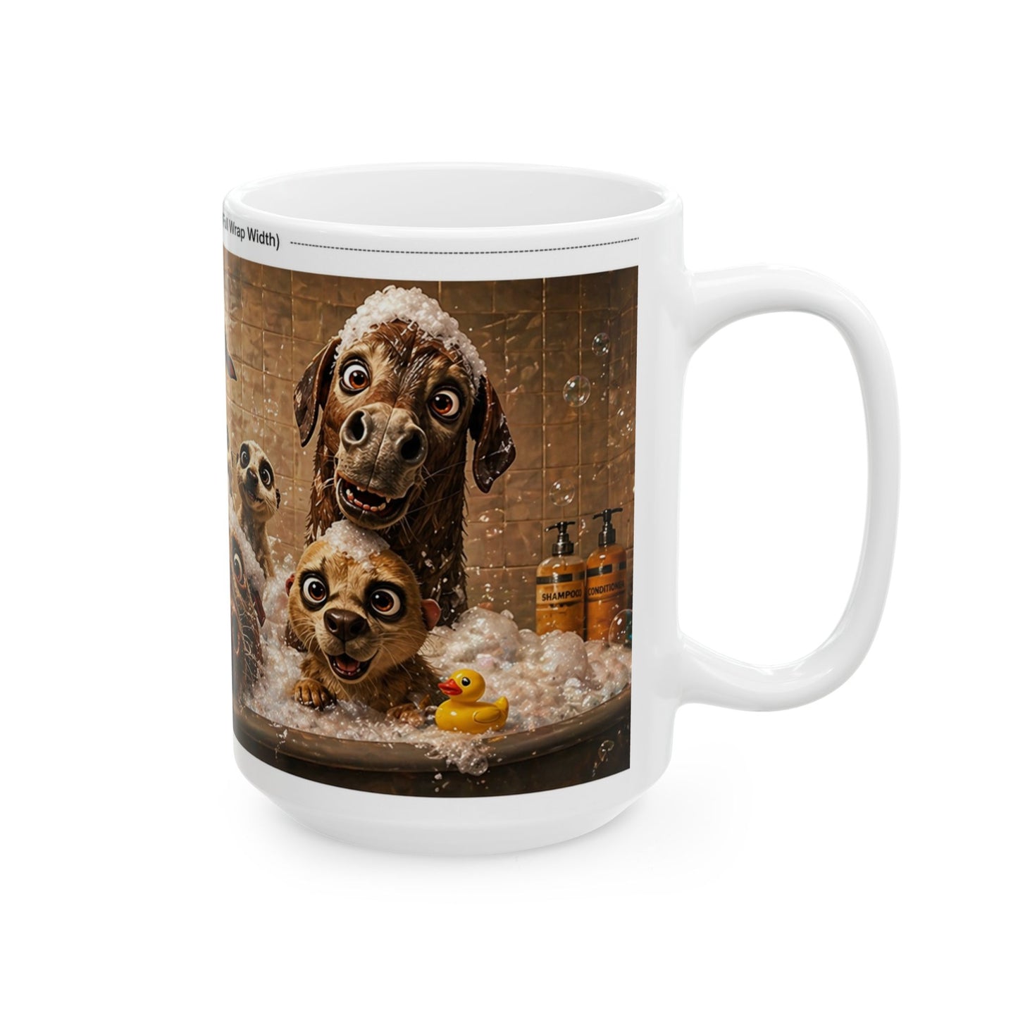 Cut Farm Animal Mug - Funny Barnyard Bath Time, Rustic Country Gift (11oz/15oz)