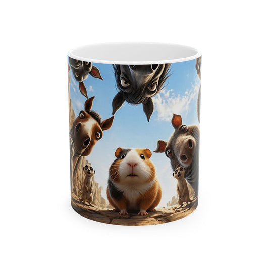 Guinea Pig & Farm Friends Mug — Cute Animal Coffee Cup 11oz 15oz